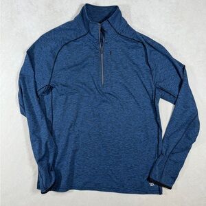 VRST Men's Size Medium Blue Quarter-Zip Performance Stretch Pullover Lightweight